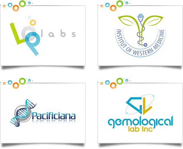 Dna biotechnology - logo template concept Vector Image